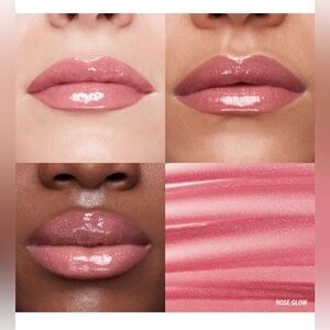 MAKEUP BY MARIO MoistureGlow Plumping Lip Serum in Roseglow, rosy pink